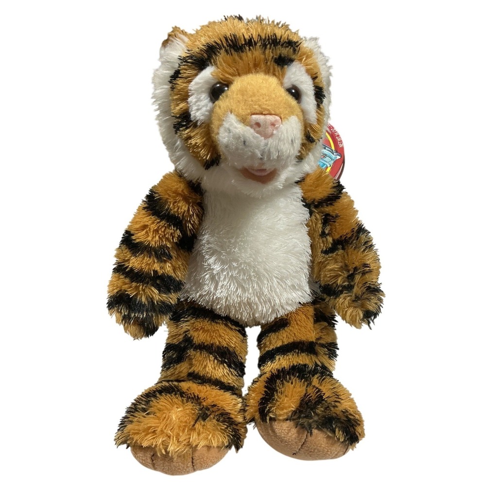 Build-A-Bear Workshop Stuffed Tiger Plush Orange Black Striped Kids
